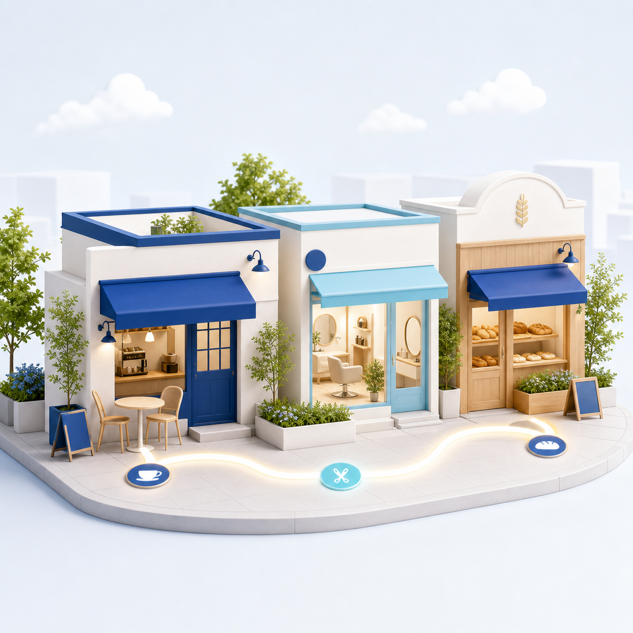 地域のお店を表現したイメージ